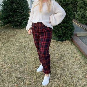 plaid free people pants